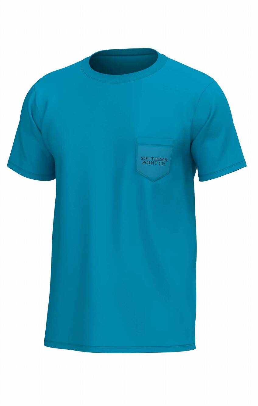NEW SOUTHERN POINT CO. men's greyton golf cart tee in hawaiian ocean